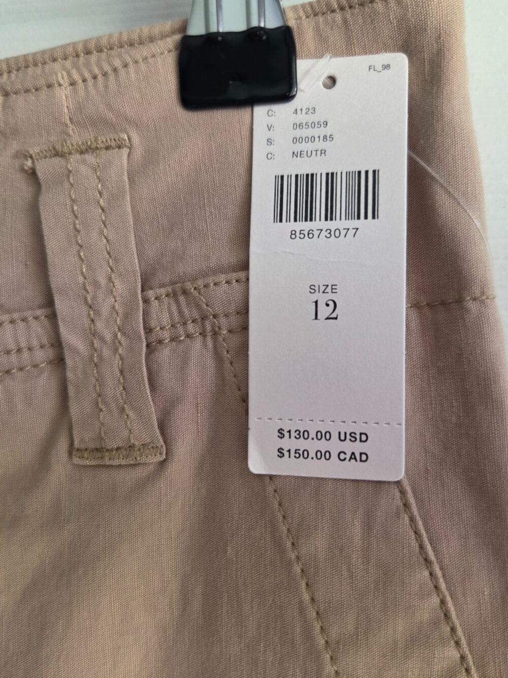 Anthropologie - Maeve - Naomi - Magic Fabric - NWT size 12 - neutral tan